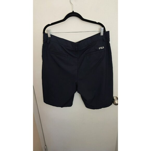 Fila Sport Golf Shorts Mens 38 Solid Blue Shorts Smooth Stretch 10 Inseam Preppy - Picture 2 of 7